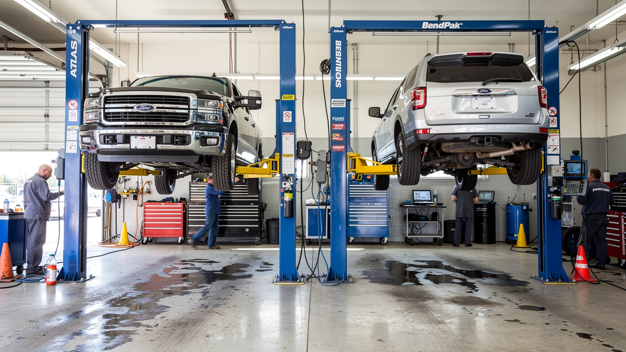 Atlas vs BendPak 2-Post Lifts: Which Heavy Duty Lift Wins for Commercial Use?