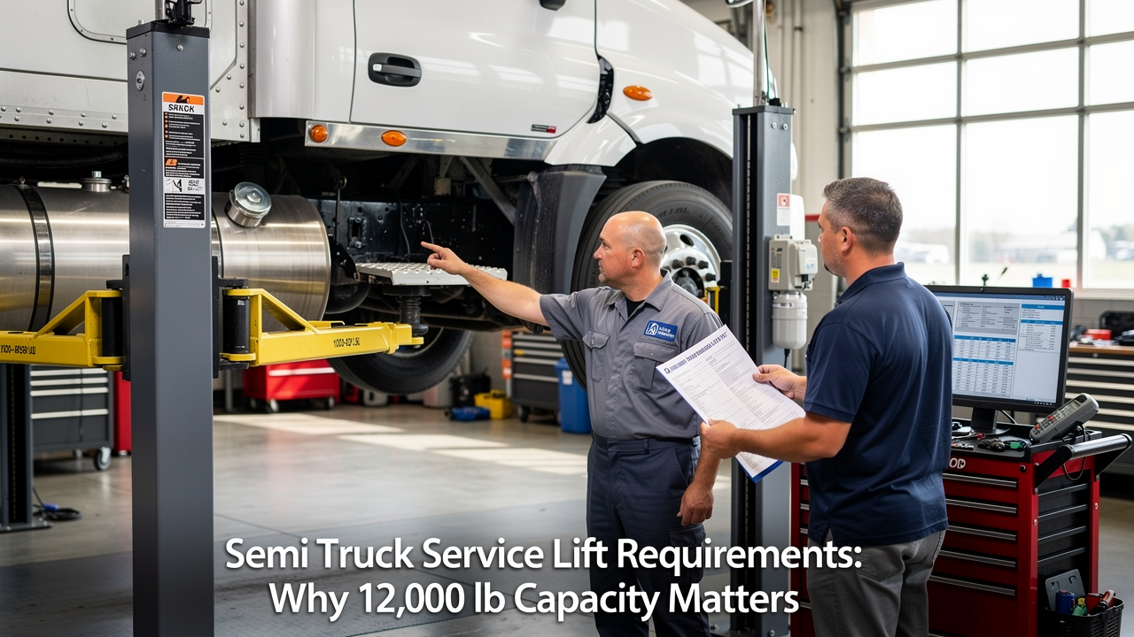 Semi Truck Service Lift Requirements: Why 12,000 lb Capacity Matters